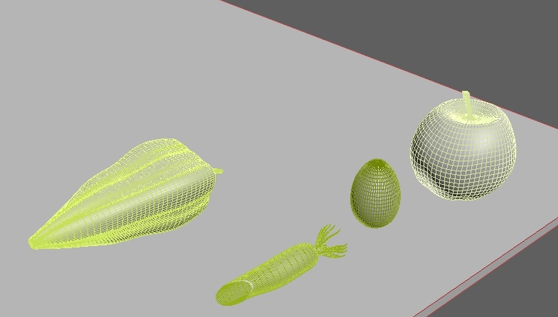 Fridge simple Low-poly 3D model_6