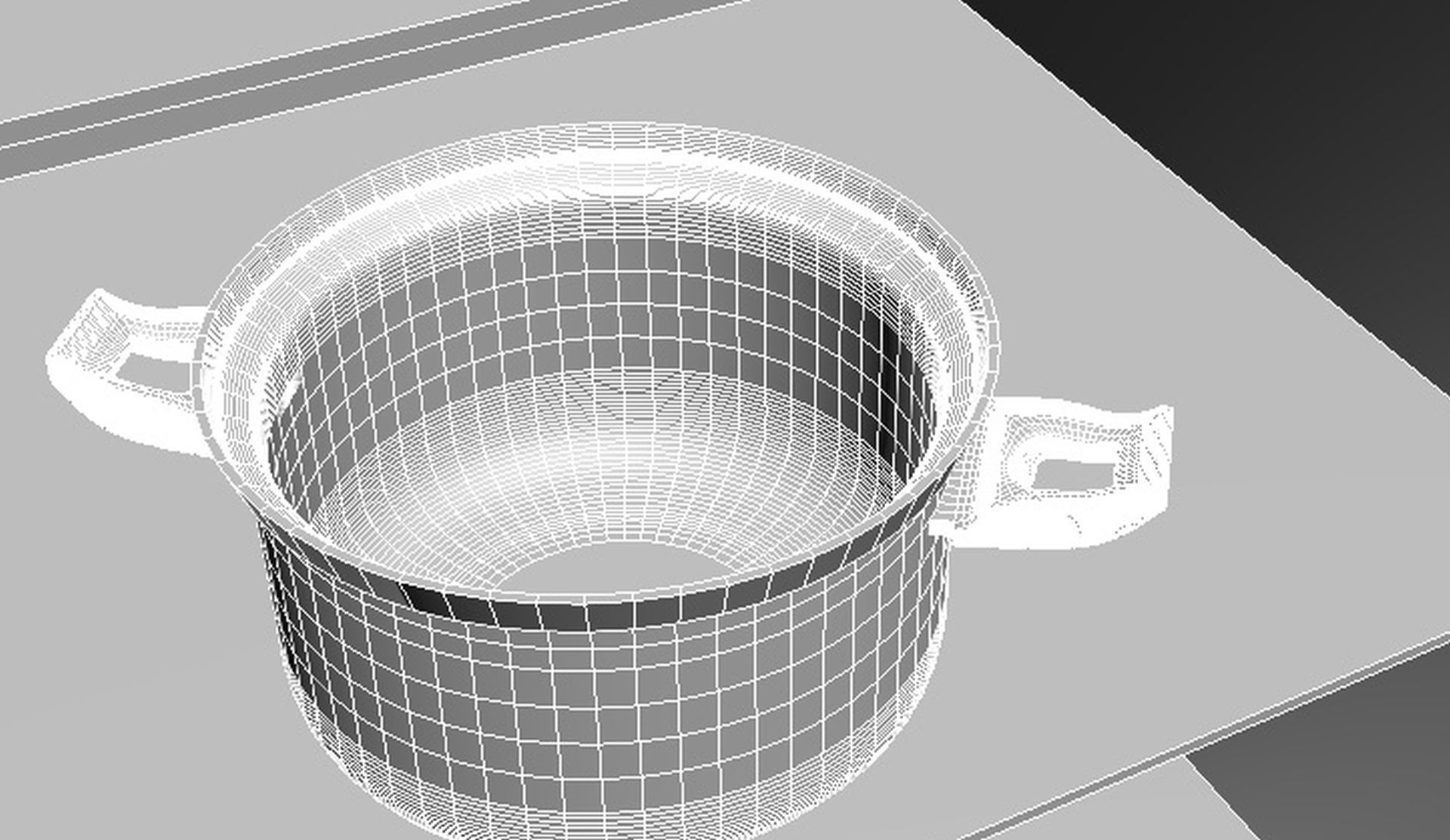 Fridge simple Low-poly 3D model_7