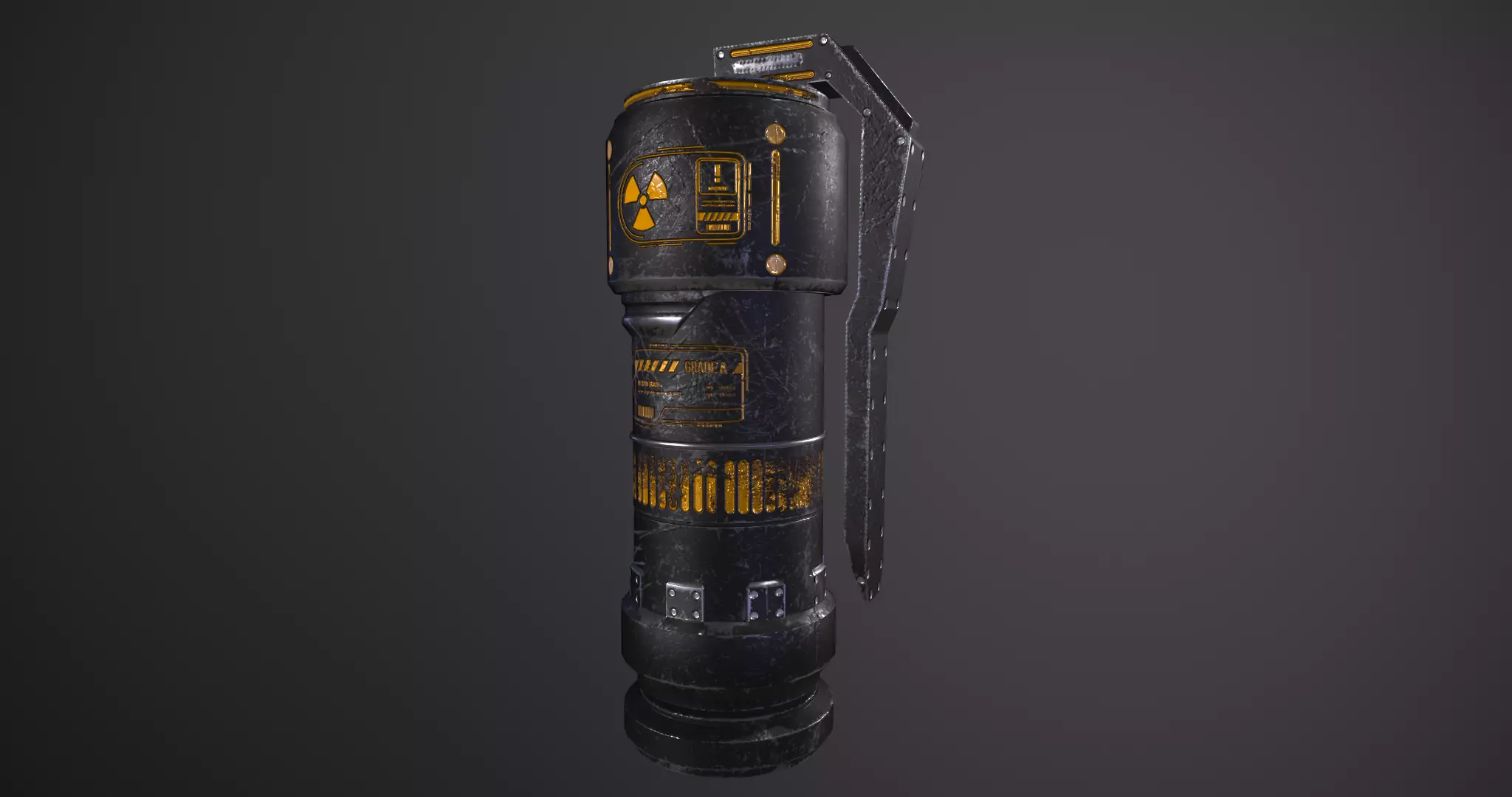 3D Low Poly FlashBomb flashlight Low-poly 3D model_0