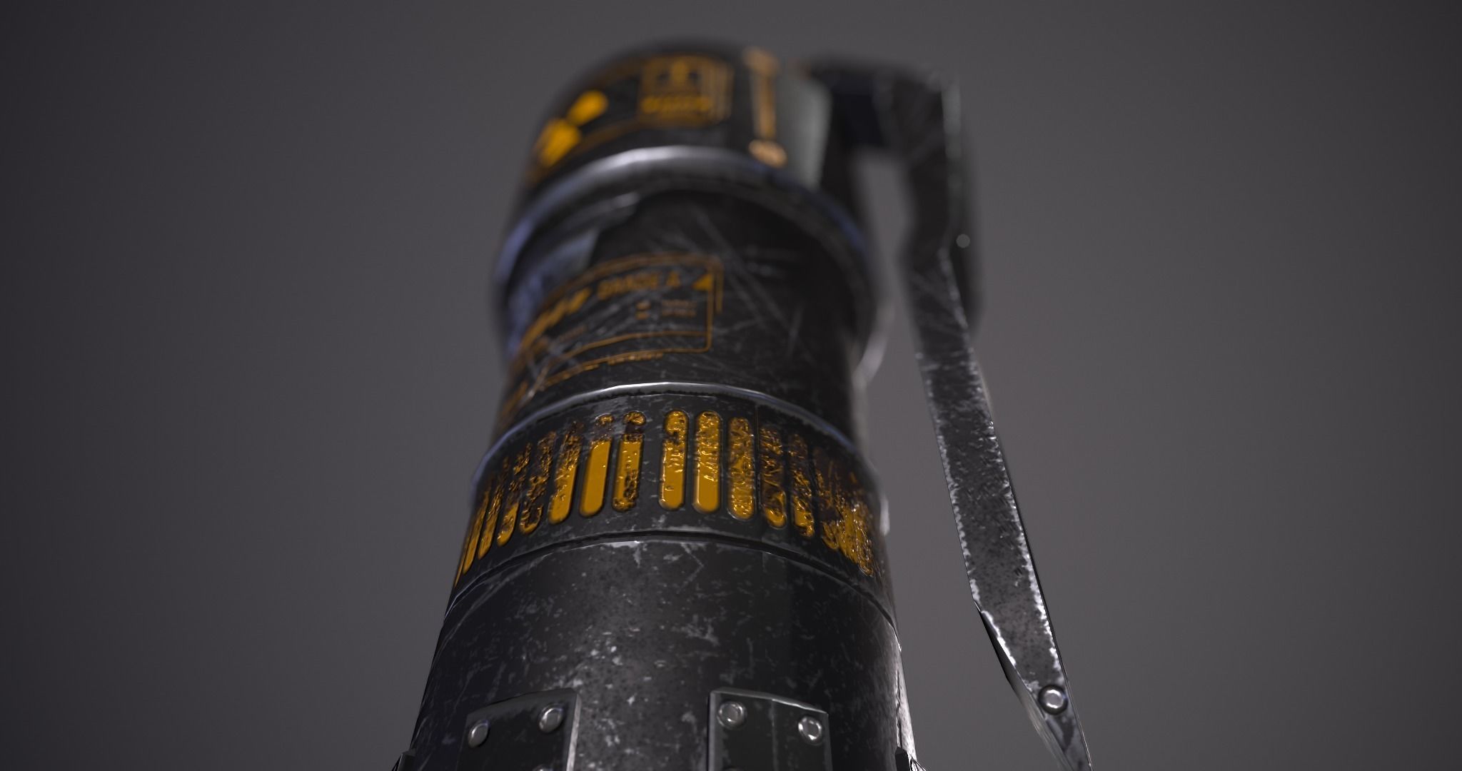 3D Low Poly FlashBomb flashlight Low-poly 3D model_2