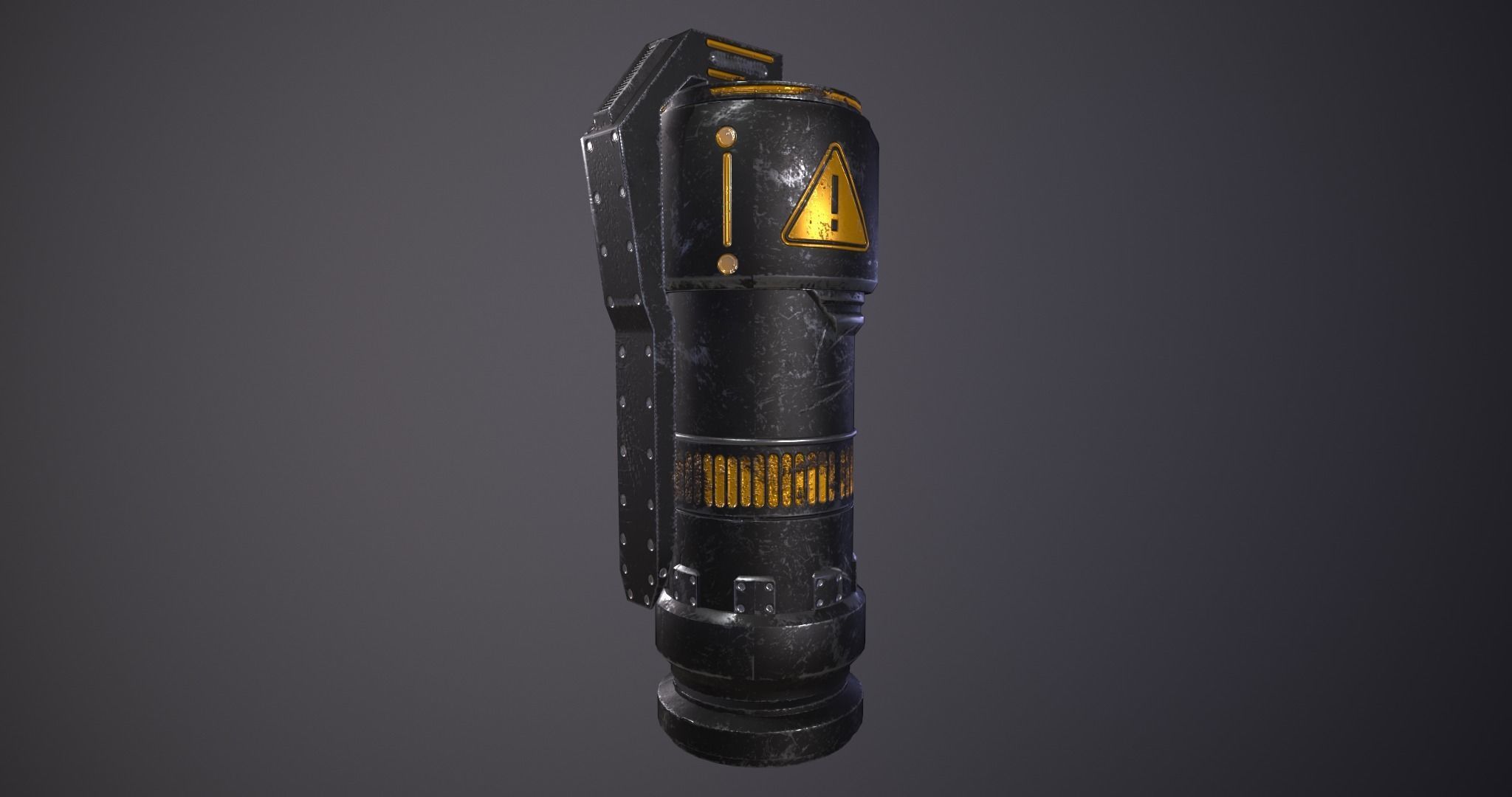 3D Low Poly FlashBomb flashlight Low-poly 3D model_1