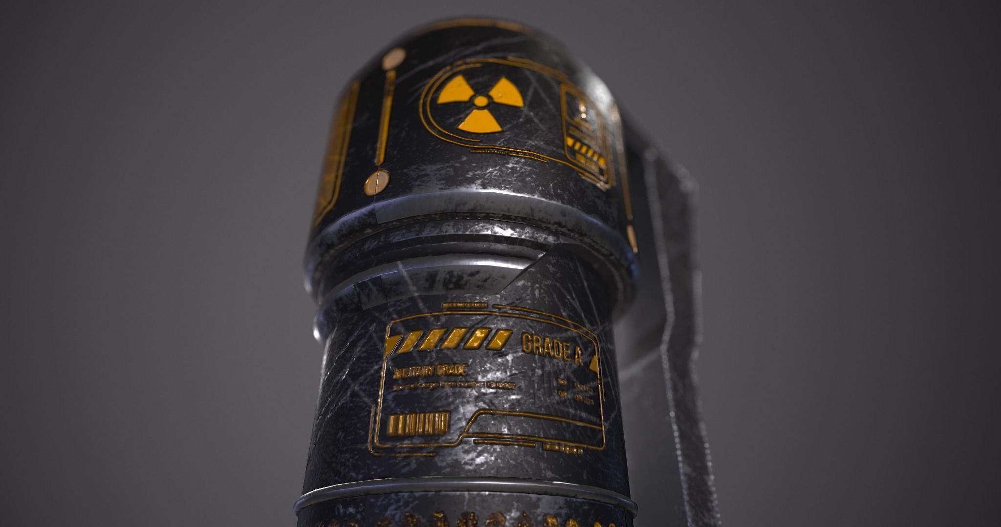 3D Low Poly FlashBomb flashlight Low-poly 3D model_3