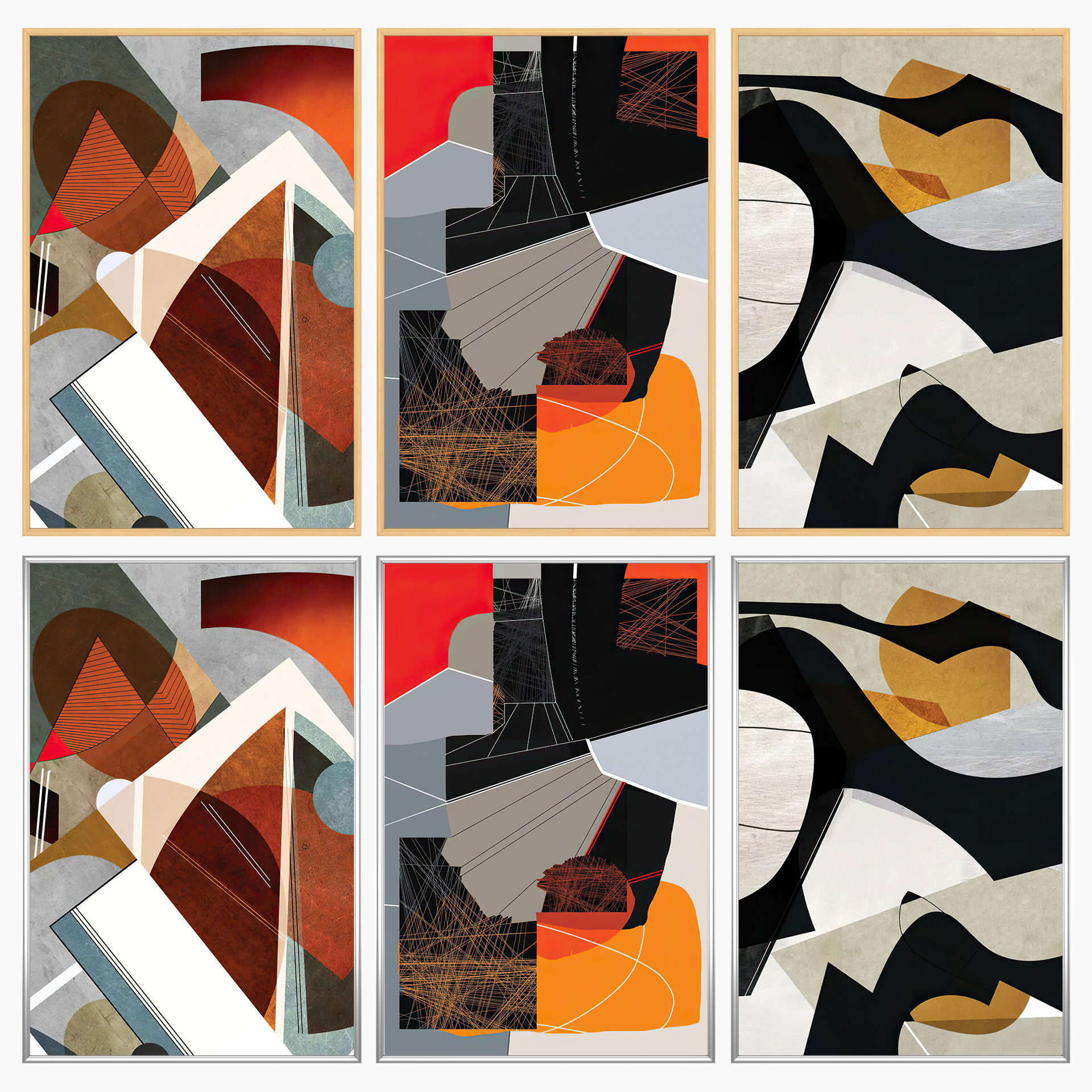 Wall Art Set 3698 3D model_2