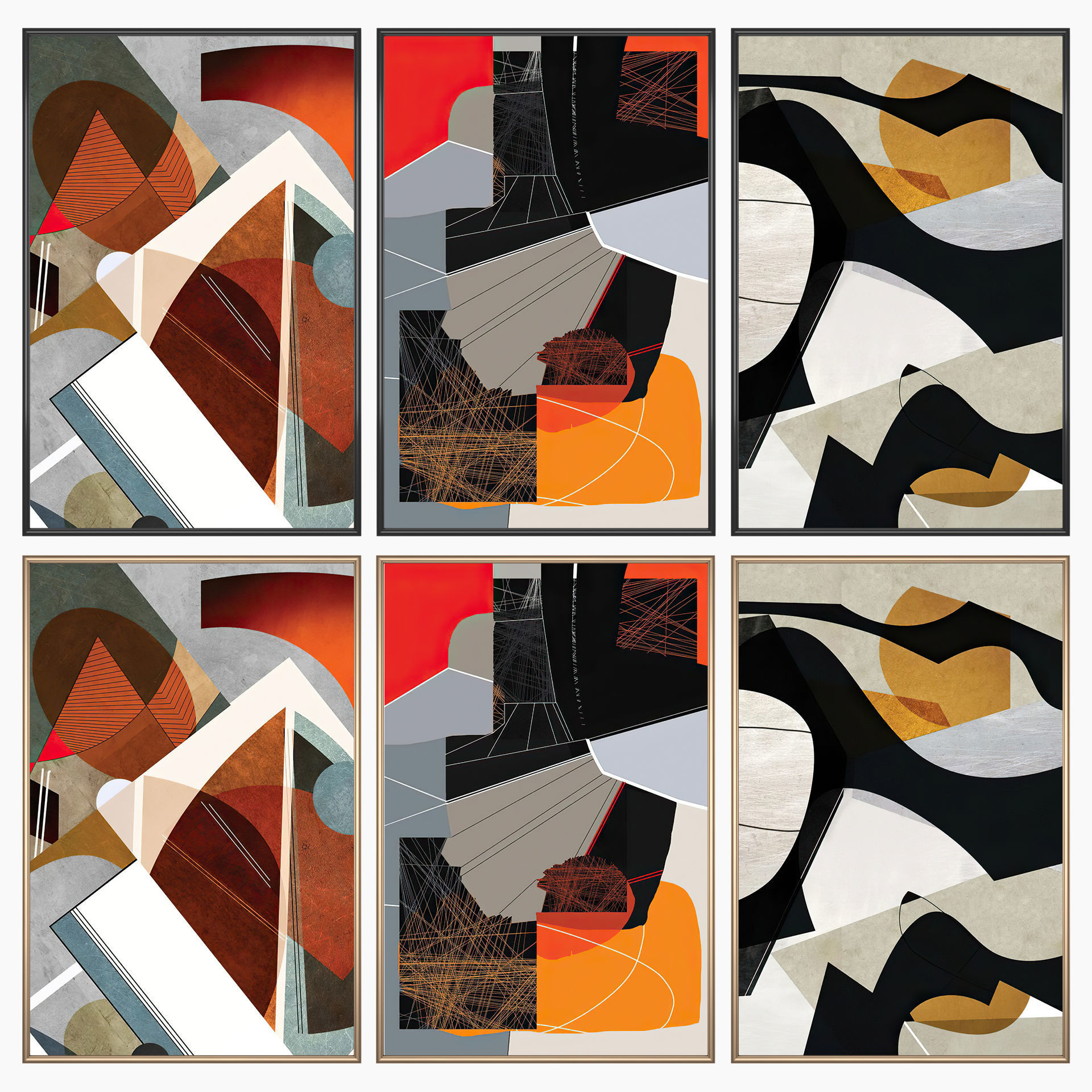 Wall Art Set 3698 3D model_1