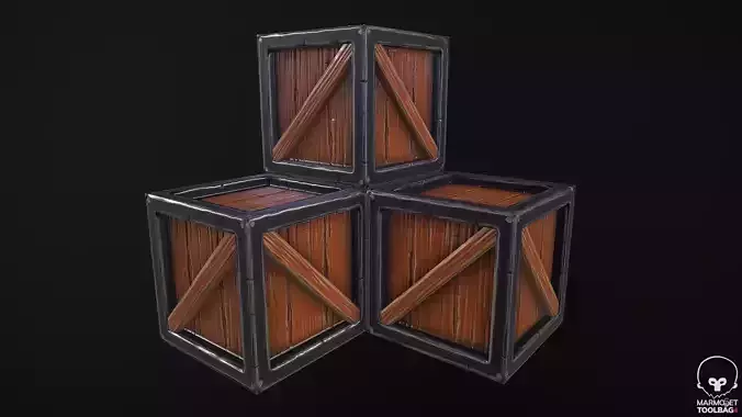3D LowPoly Stylized Box