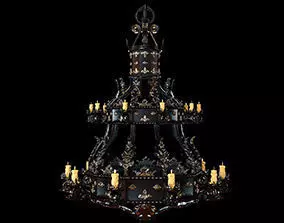 chandelier in style of person 3D model