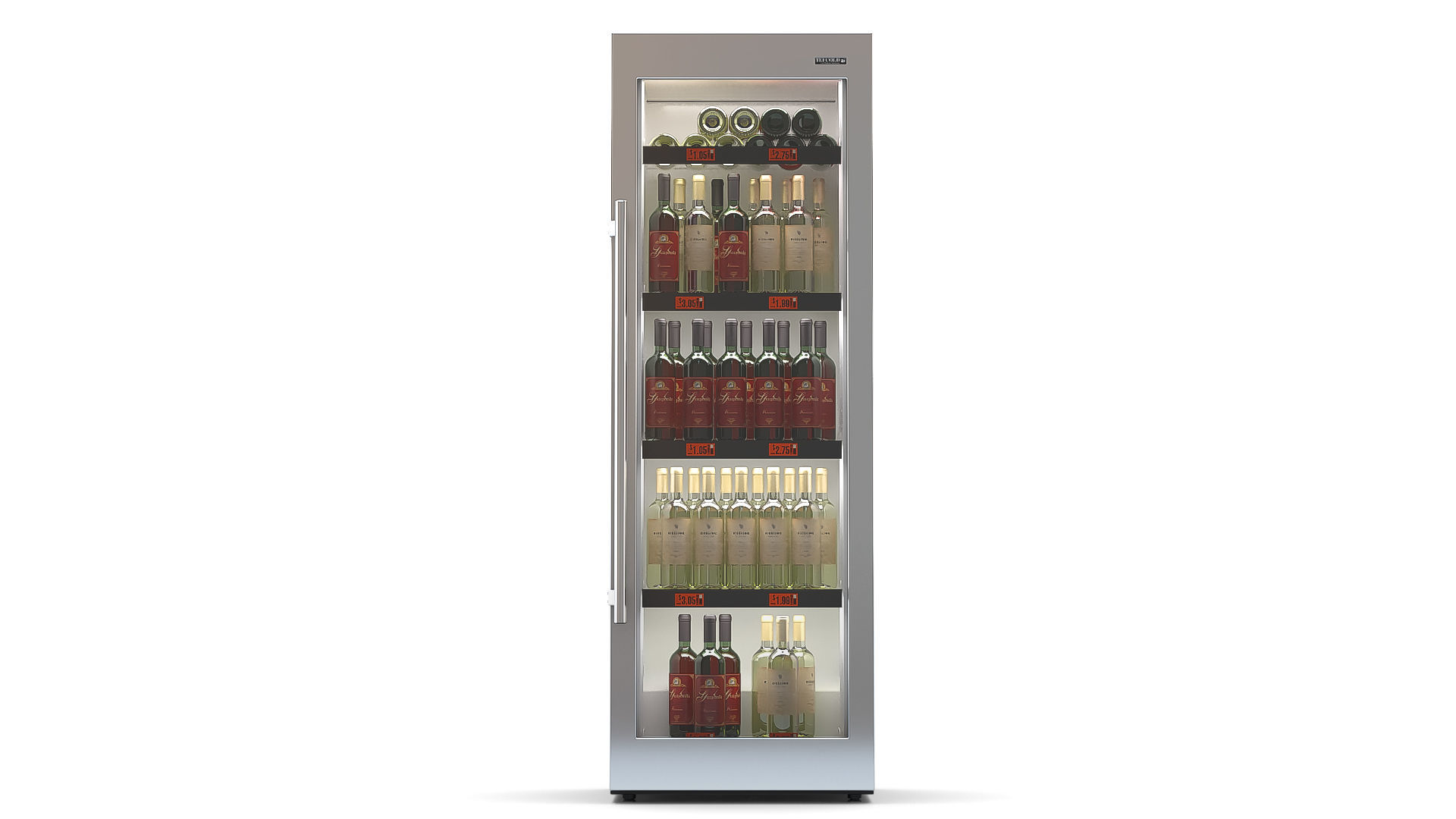 Refrigerator with Wine 3D model_1