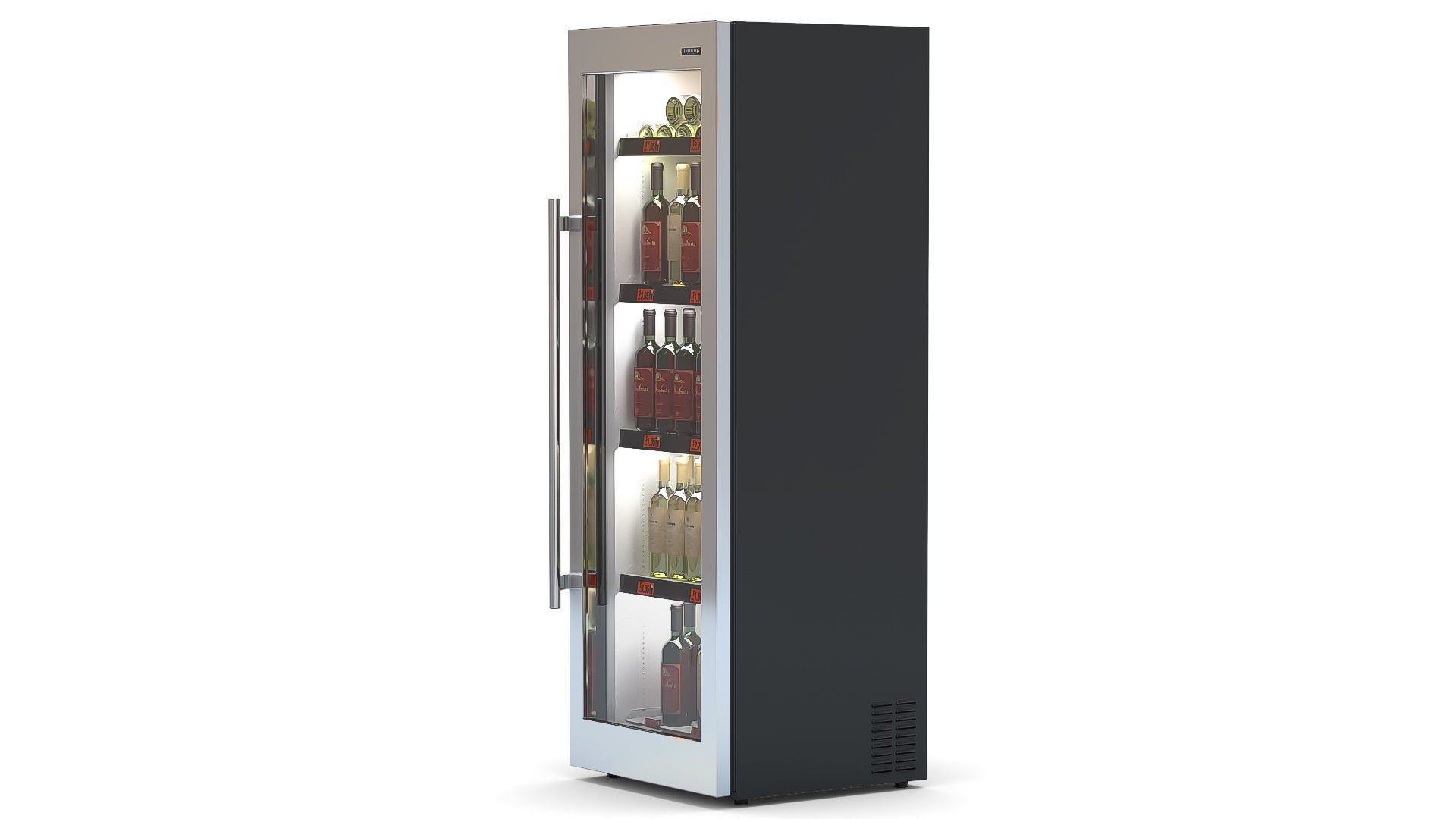 Refrigerator with Wine 3D model_2
