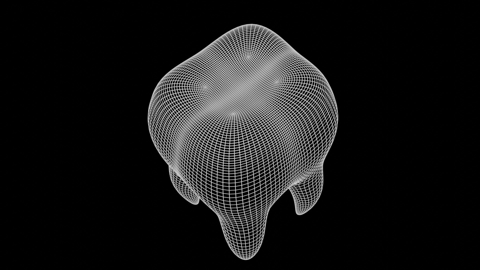 Tooth Cartoon semi-realistic Low-poly 3D model_16