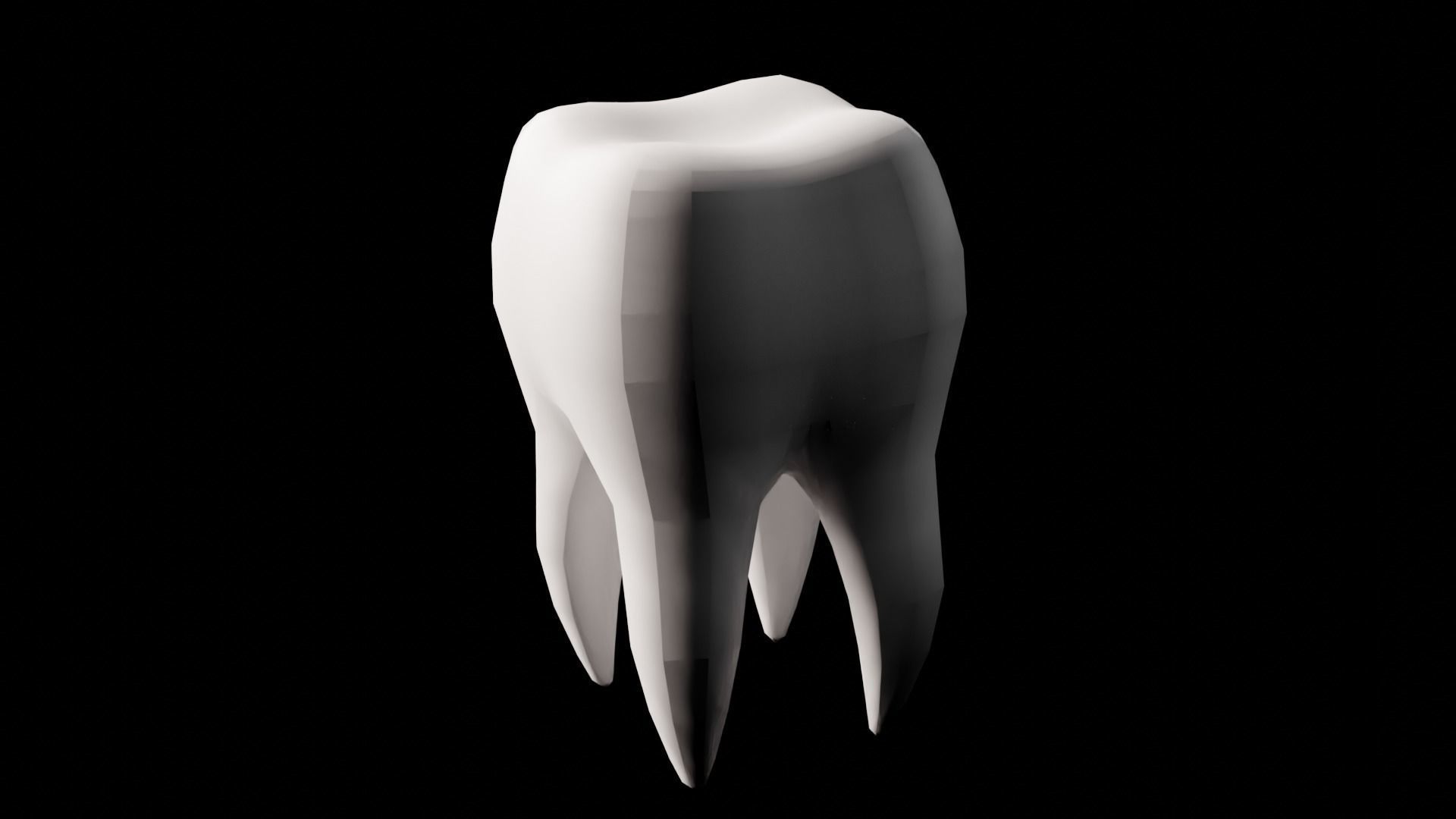 Tooth Cartoon semi-realistic Low-poly 3D model_10