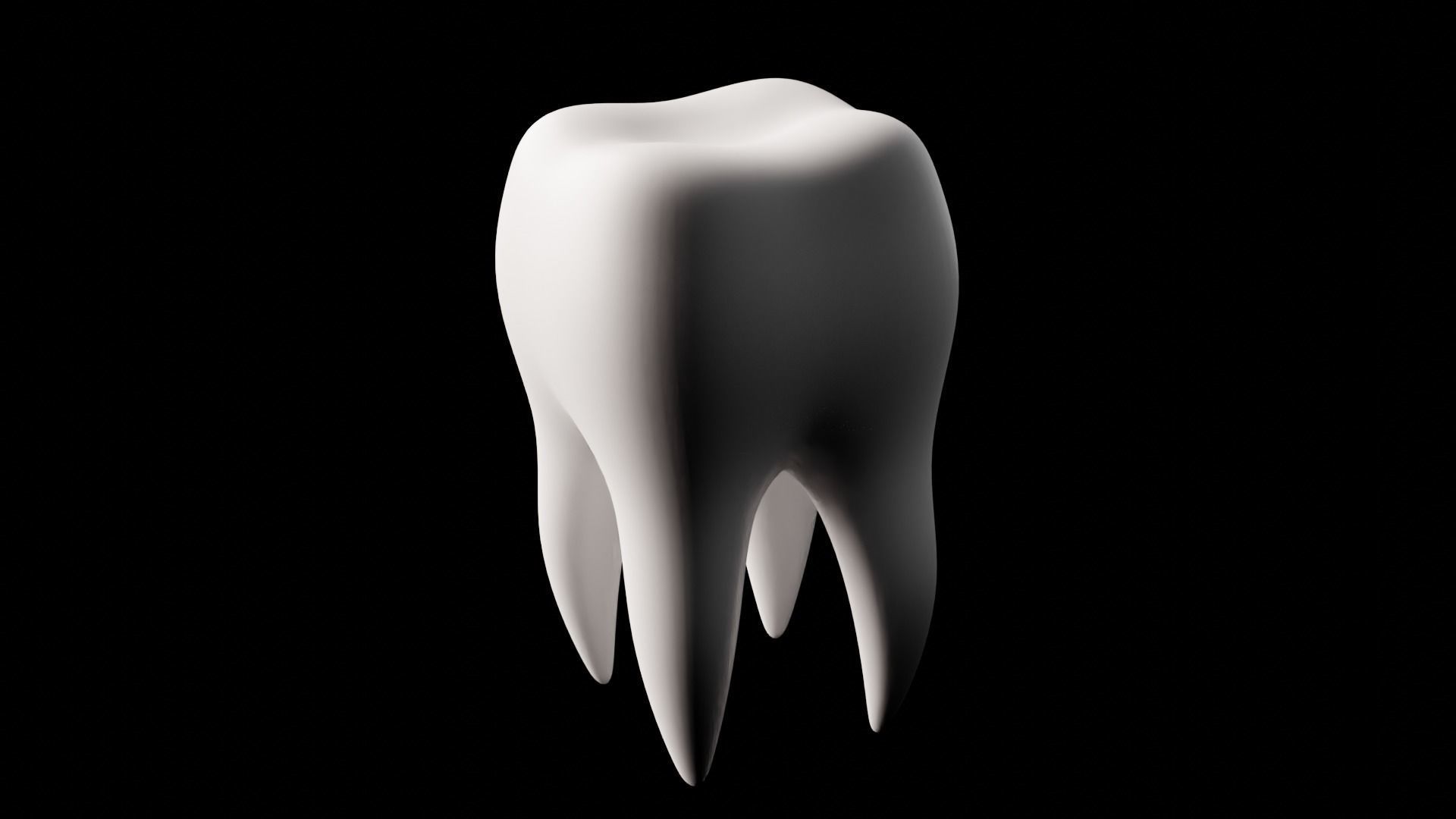 Tooth Cartoon semi-realistic Low-poly 3D model_11