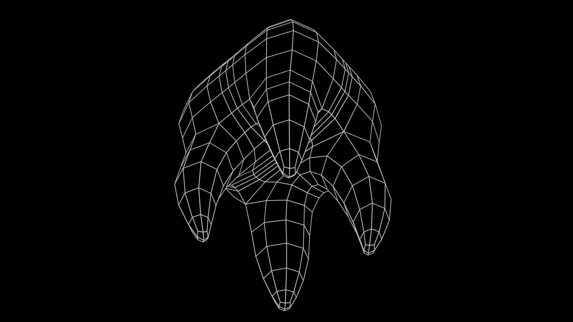 Tooth Cartoon semi-realistic Low-poly 3D model_9