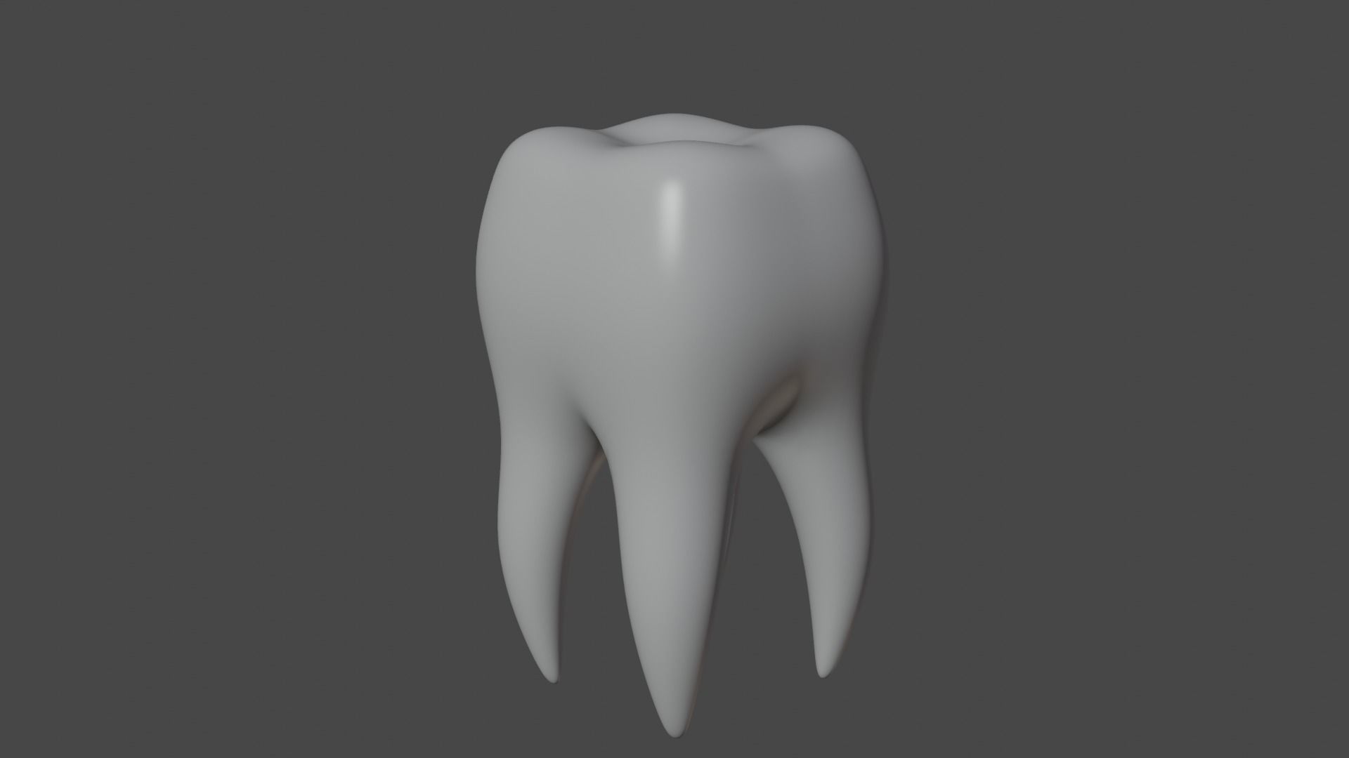 Tooth Cartoon semi-realistic Low-poly 3D model_1