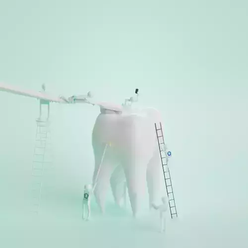 Tooth Cartoon  semi-realistic Low-poly 3D model