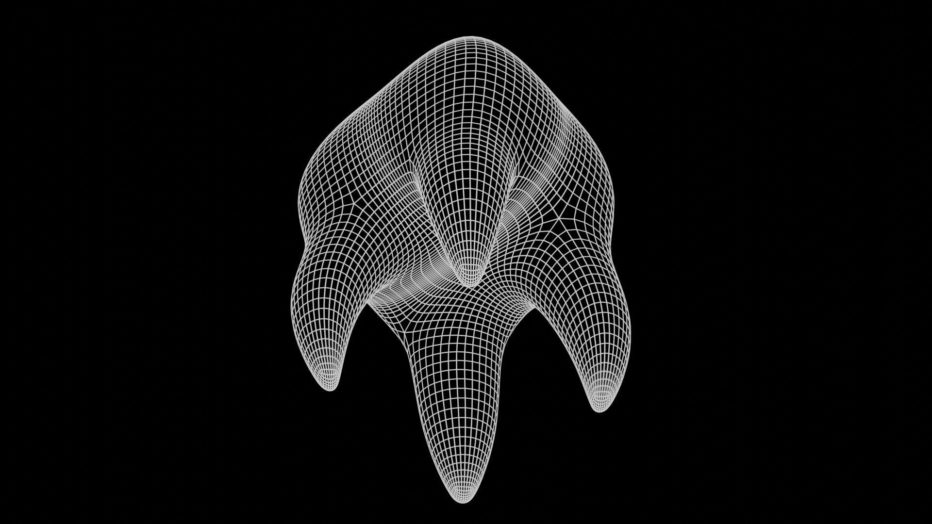 Tooth Cartoon semi-realistic Low-poly 3D model_8