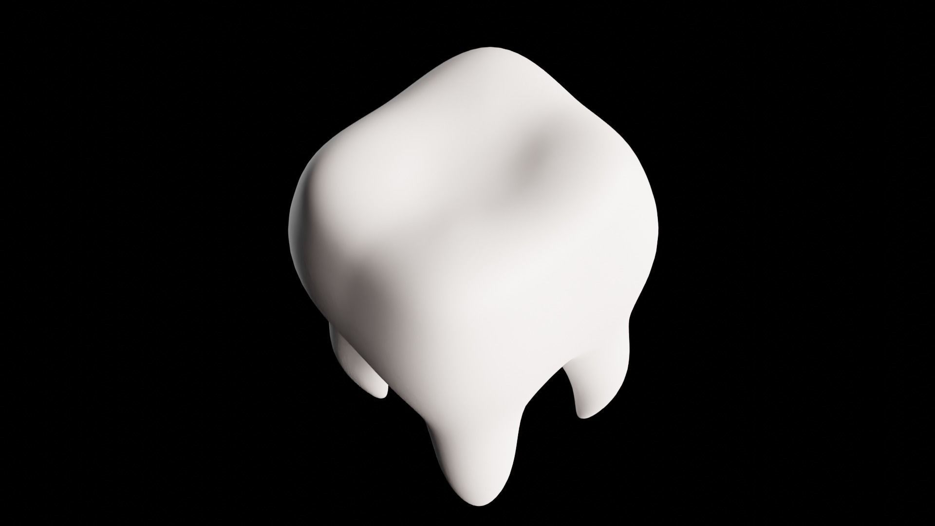 Tooth Cartoon semi-realistic Low-poly 3D model_15