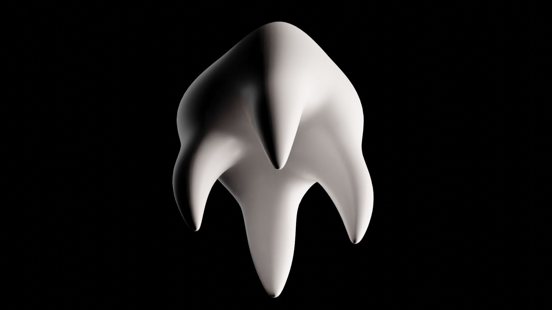 Tooth Cartoon semi-realistic Low-poly 3D model_7