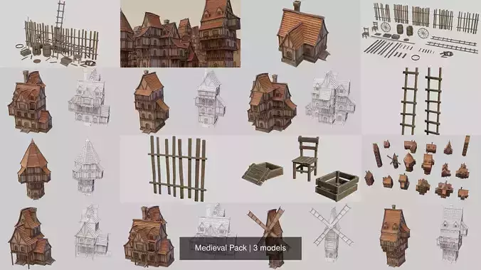 Medieval Pack 3D Model Collection