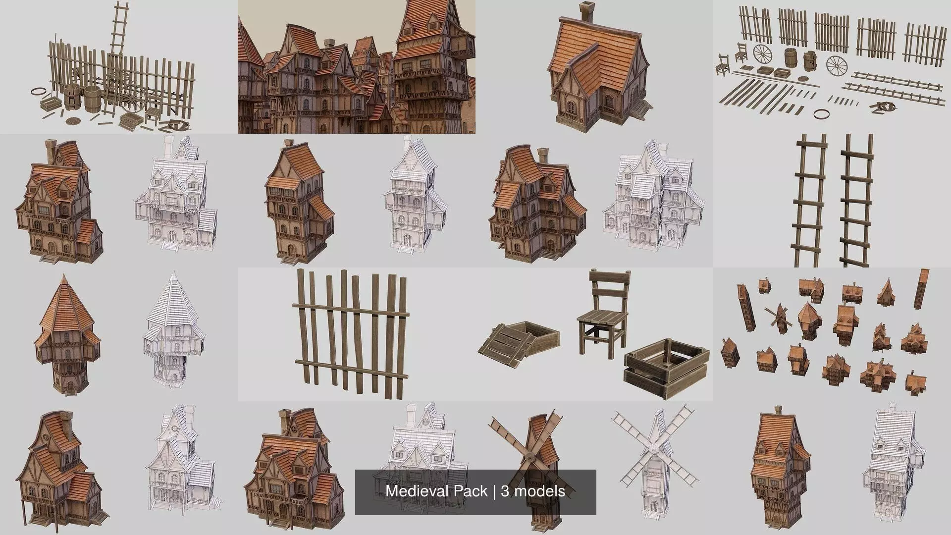 Medieval Pack 3D Model Collection_0