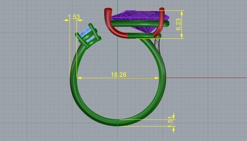 Ring 958 3D print model_4