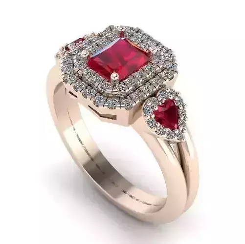 Ring with hearts 954