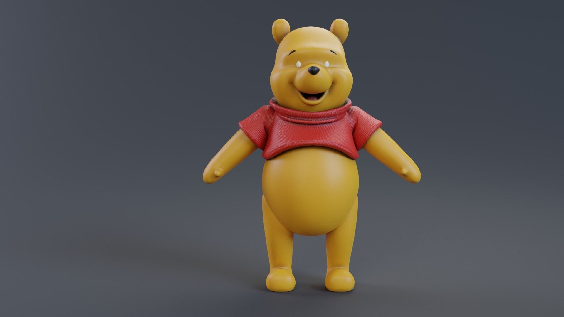 Winnie the Pooh rigged 3D model_10