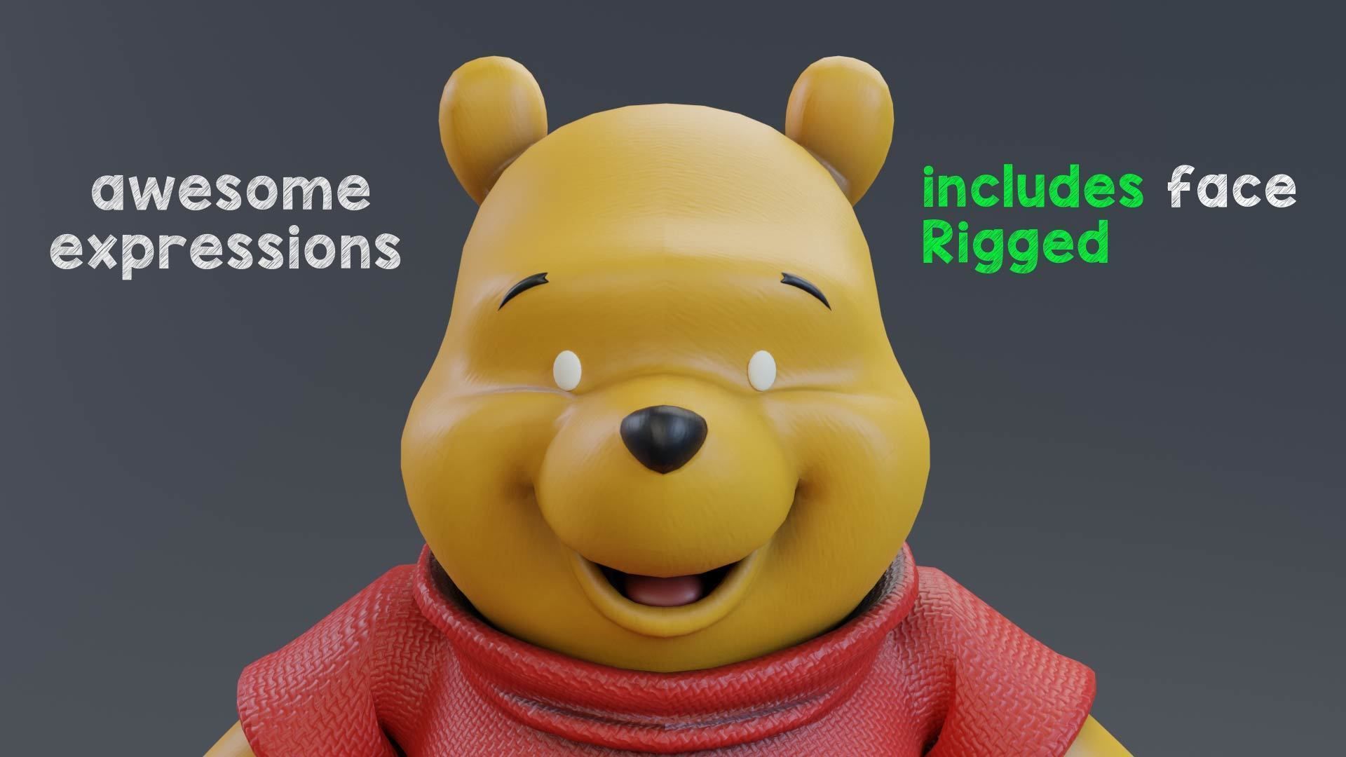 Winnie the Pooh rigged 3D model_4