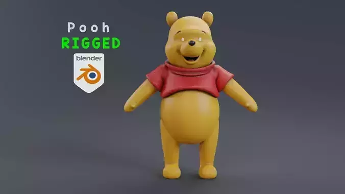 Winnie the Pooh rigged 3D model