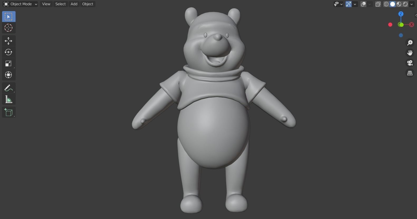 Winnie the Pooh rigged 3D model_11