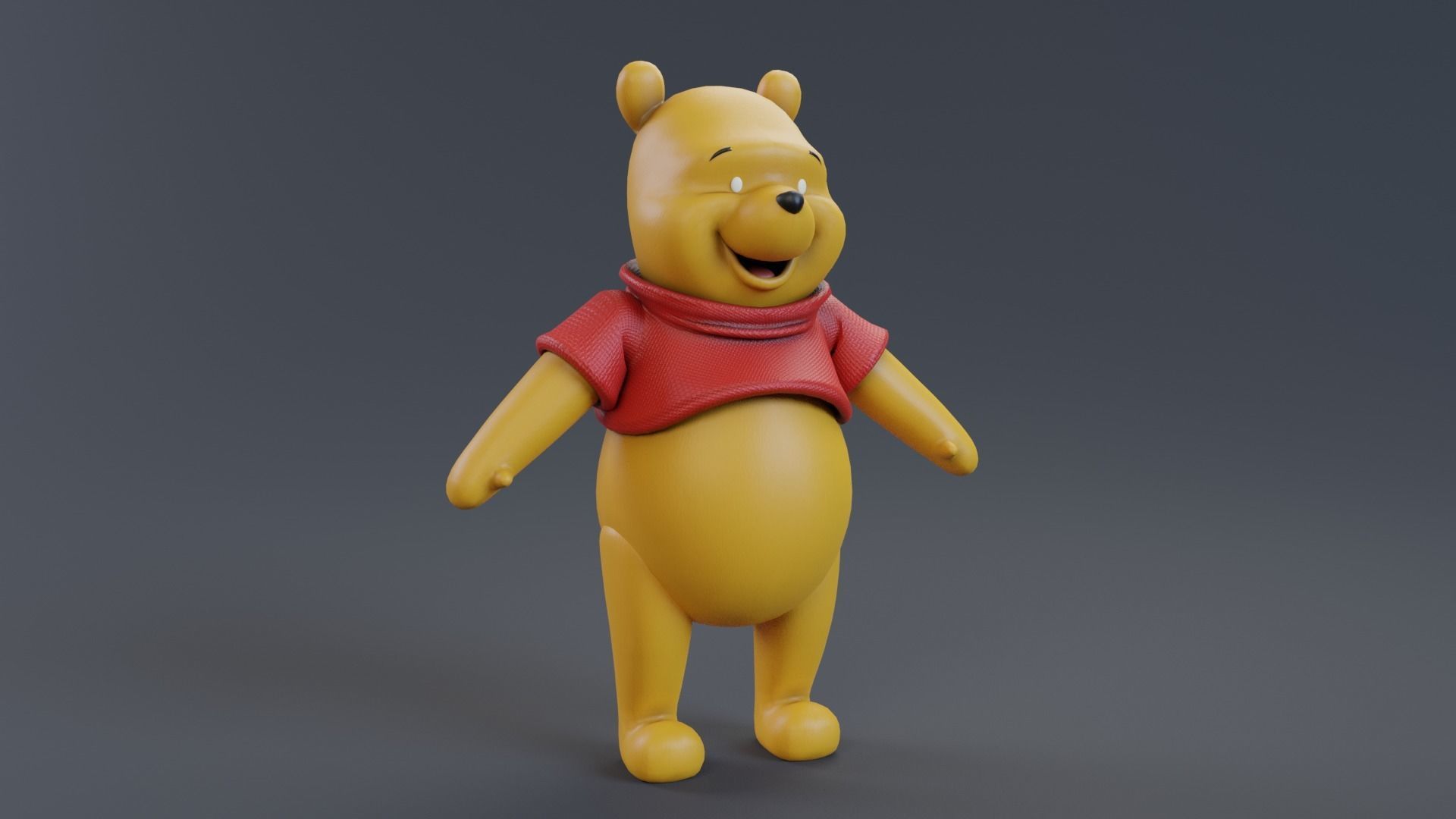 Winnie the Pooh rigged 3D model_6