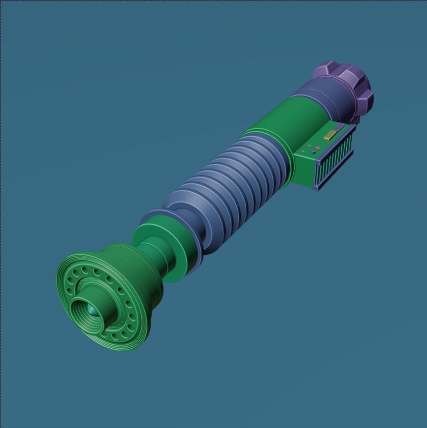 Luke Lightsaber 3D model_4