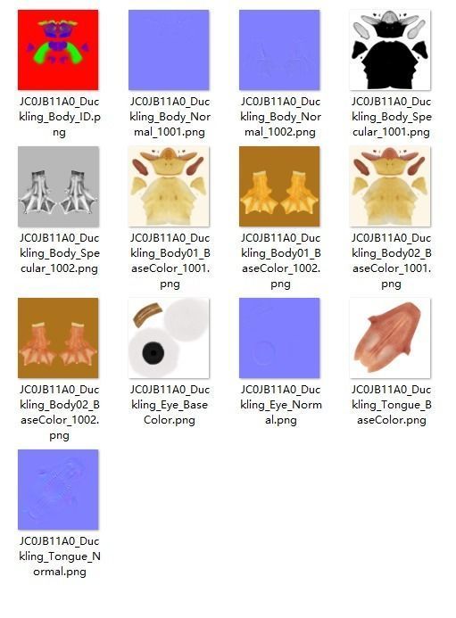 Duckling Animated VFX Grace 3D model_21