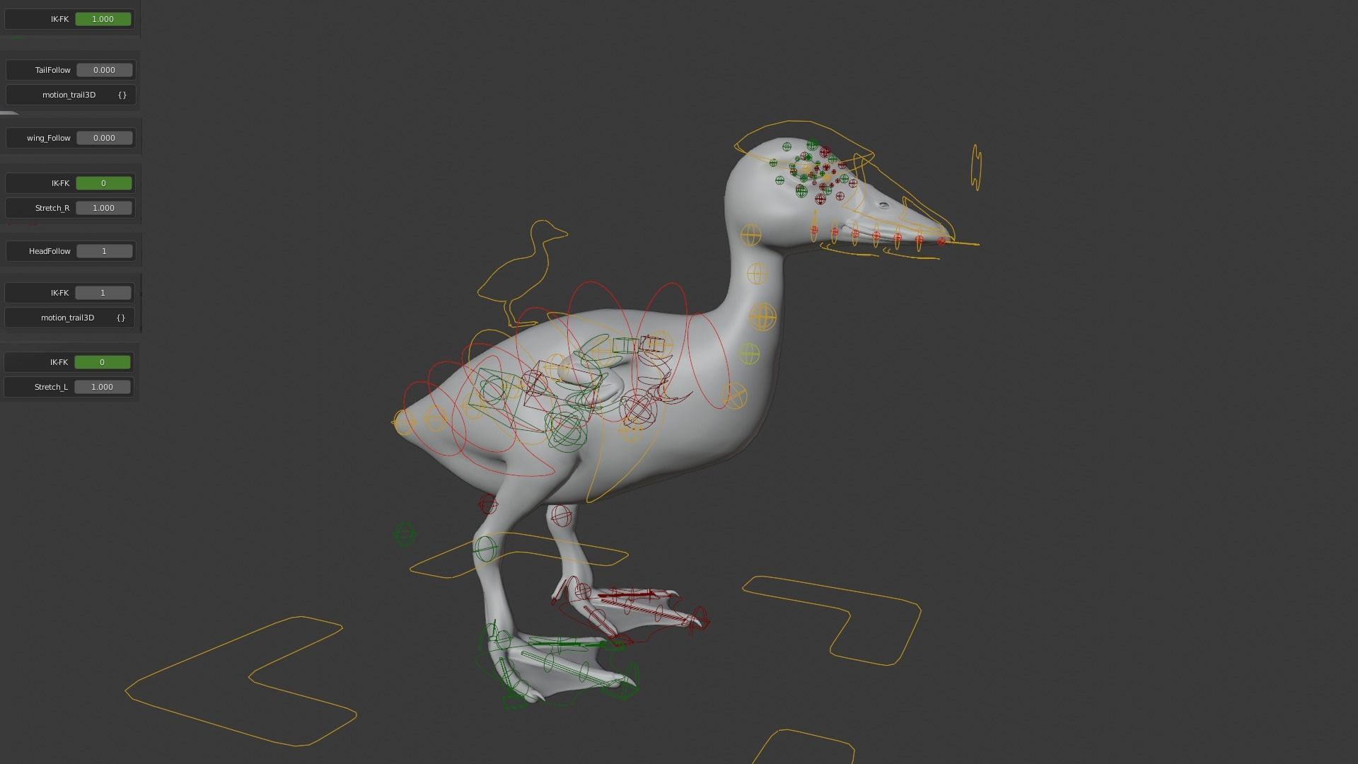 Duckling Animated VFX Grace 3D model_15