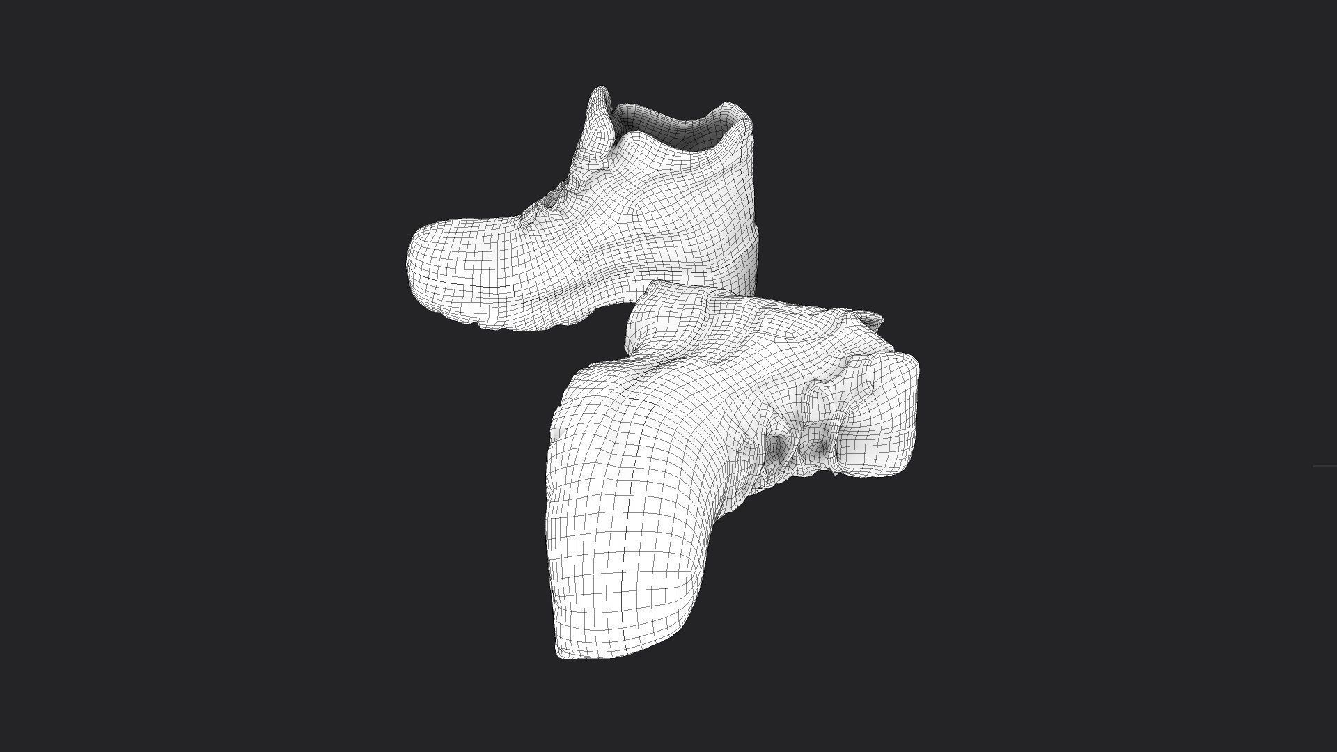 Pair of Boots Low-poly 3D model_7