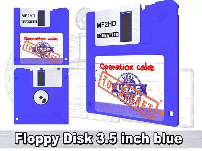 Floppy Disk 3 5 inch blue
