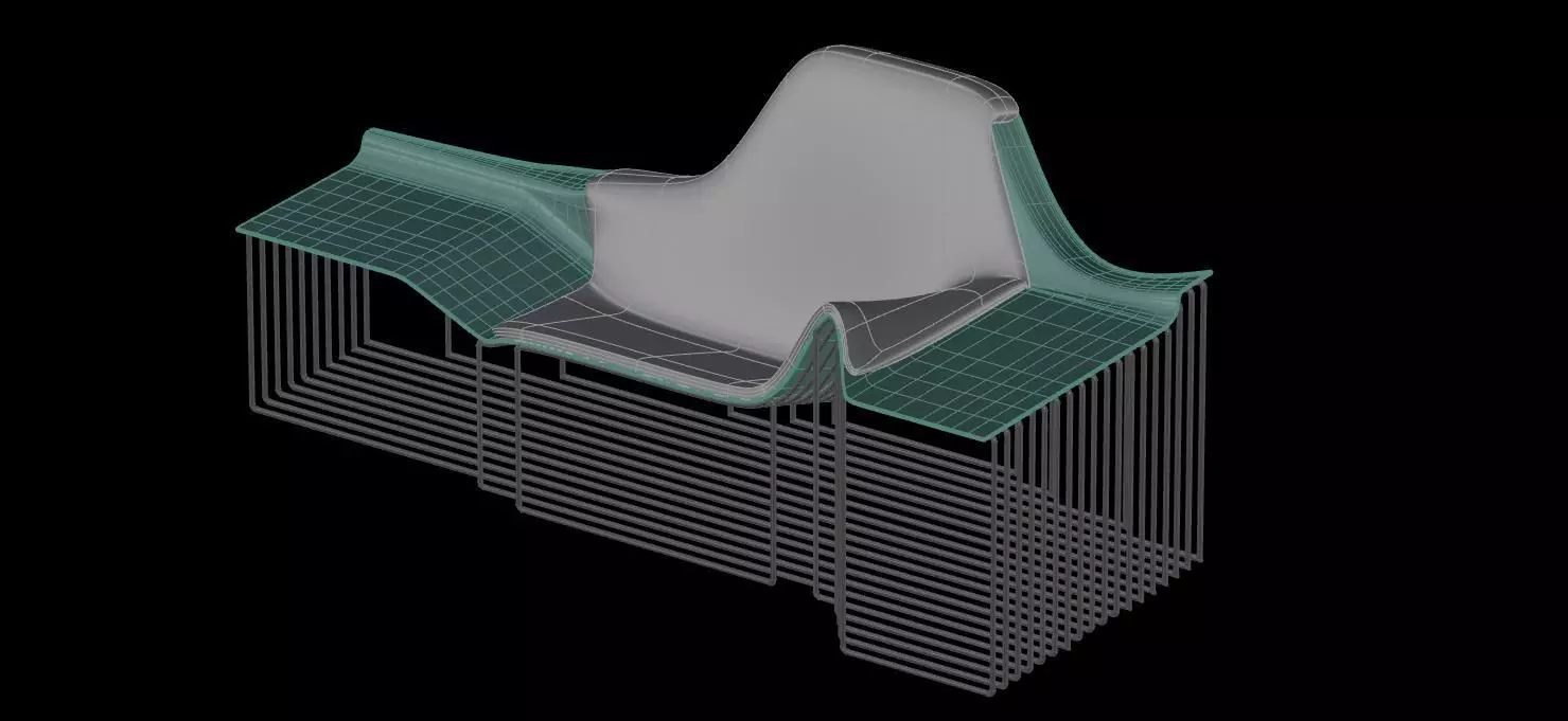 Couch chair 3D model_0