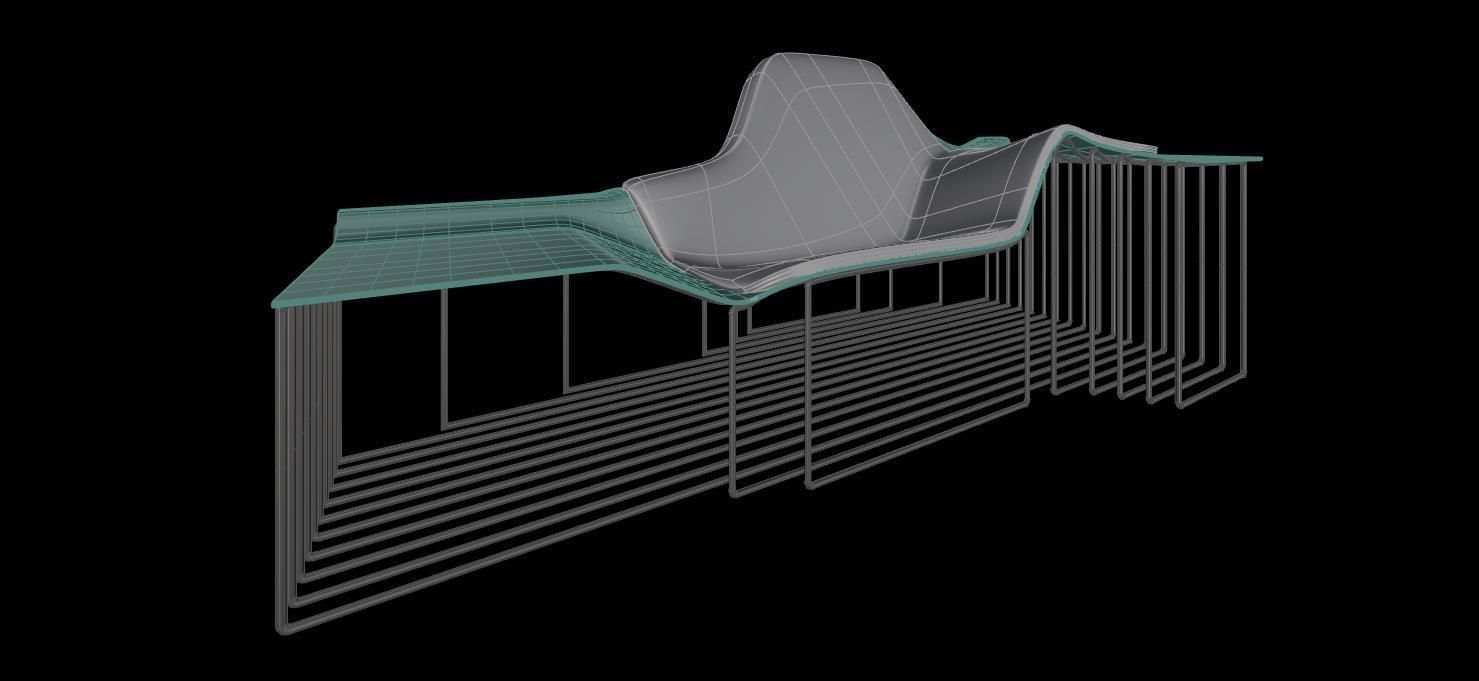 Couch chair 3D model_3