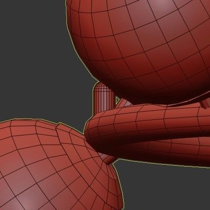 Berries Chandelier Amber D90 3D model_4