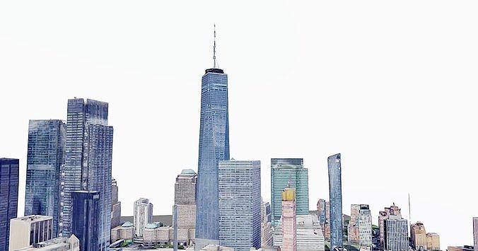 One World Trade Center Low-poly 3D model