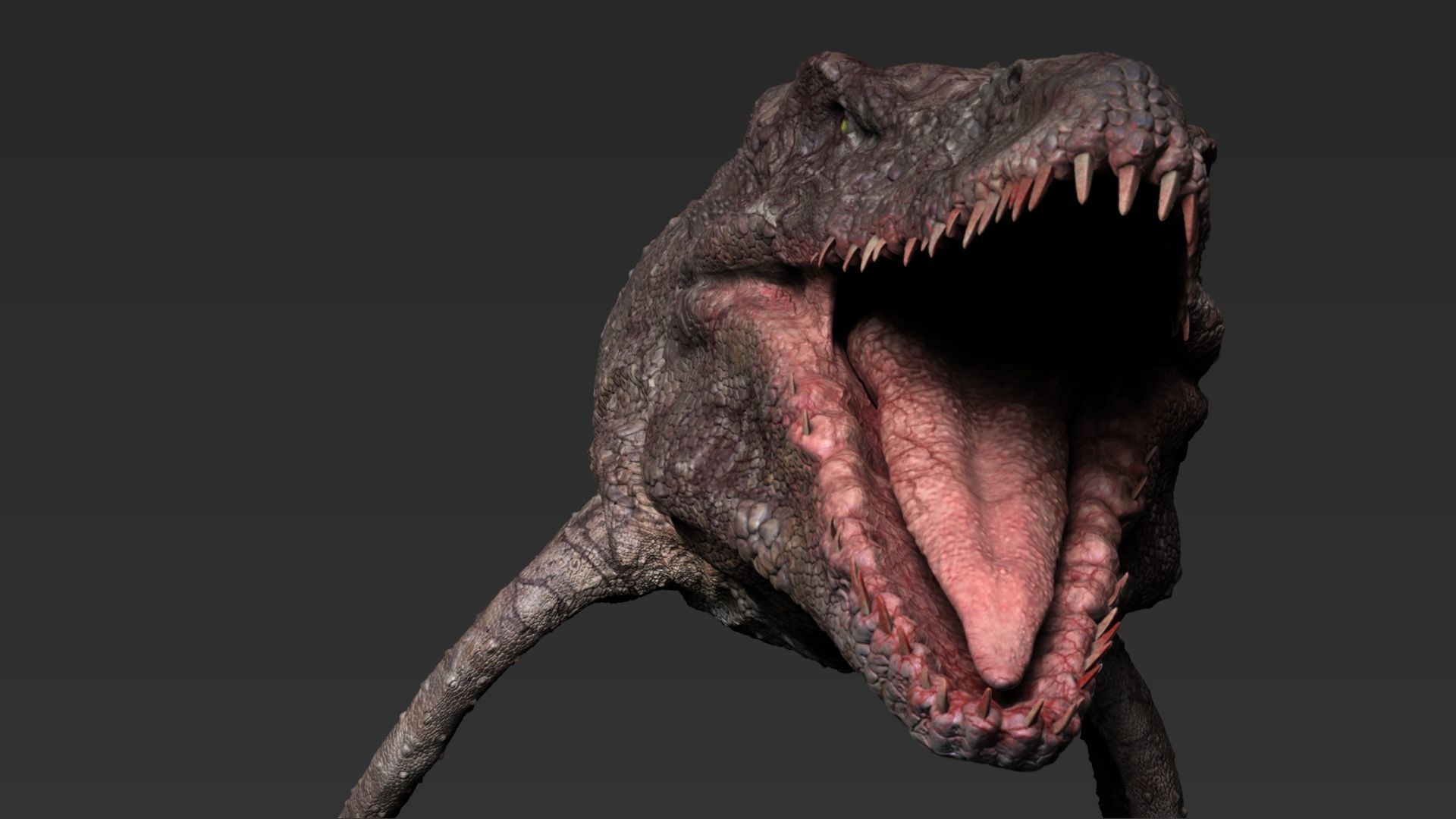 Dinosaur Mosasaurus Sculpt Project 3D model_9