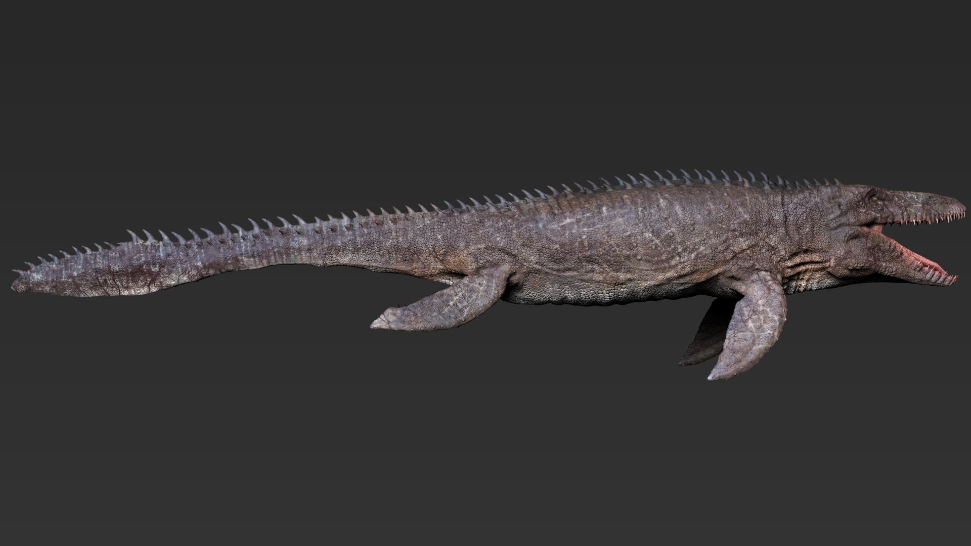 Dinosaur Mosasaurus Sculpt Project 3D model_4