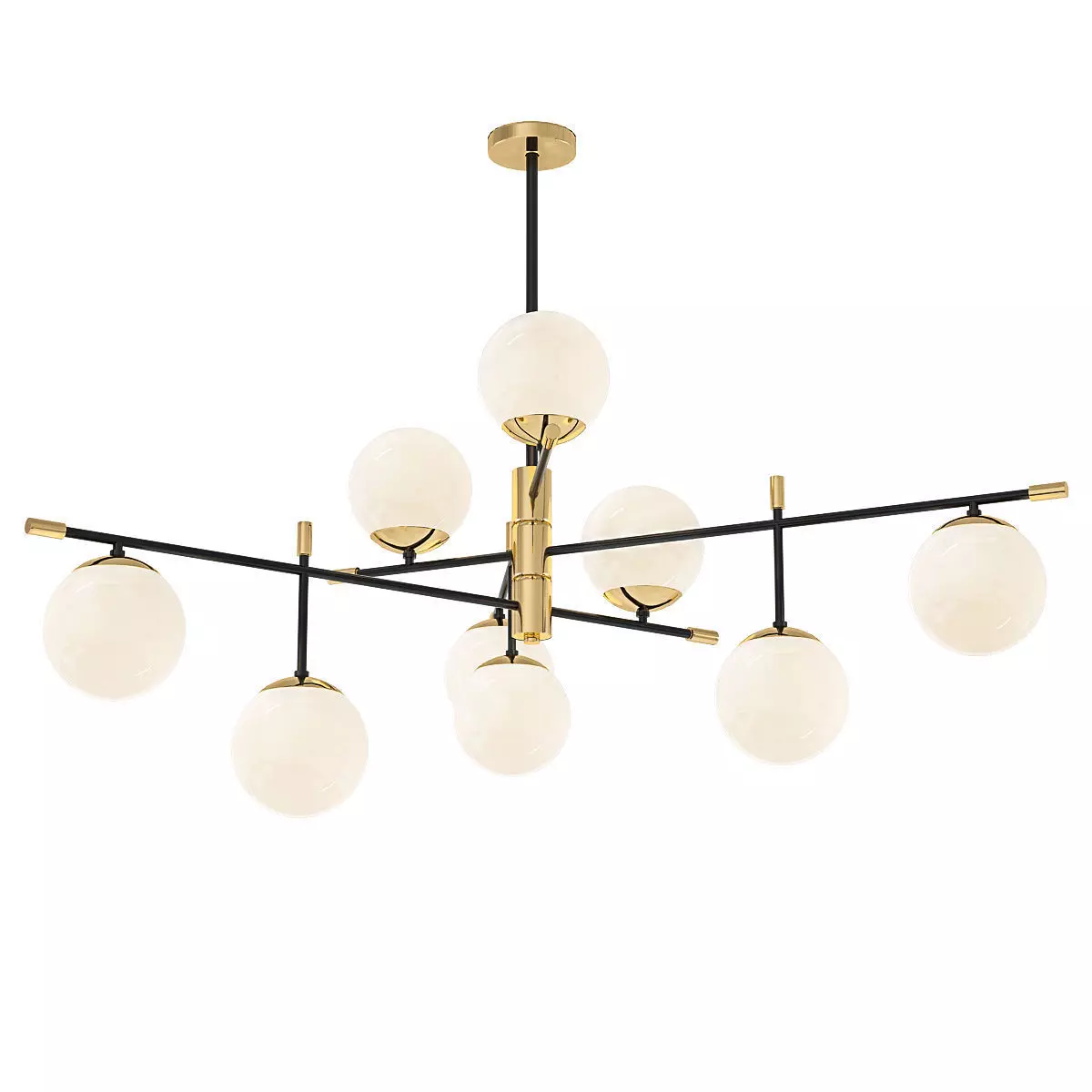 Spike Nine Balls Hanging Lamp 3D model_0