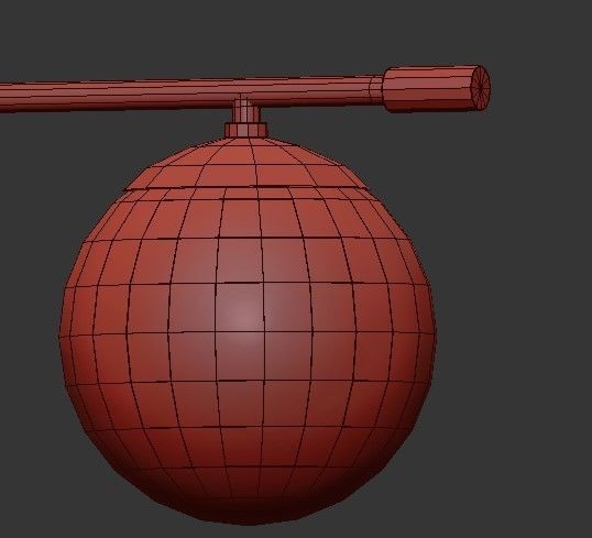 Spike Nine Balls Hanging Lamp 3D model_3