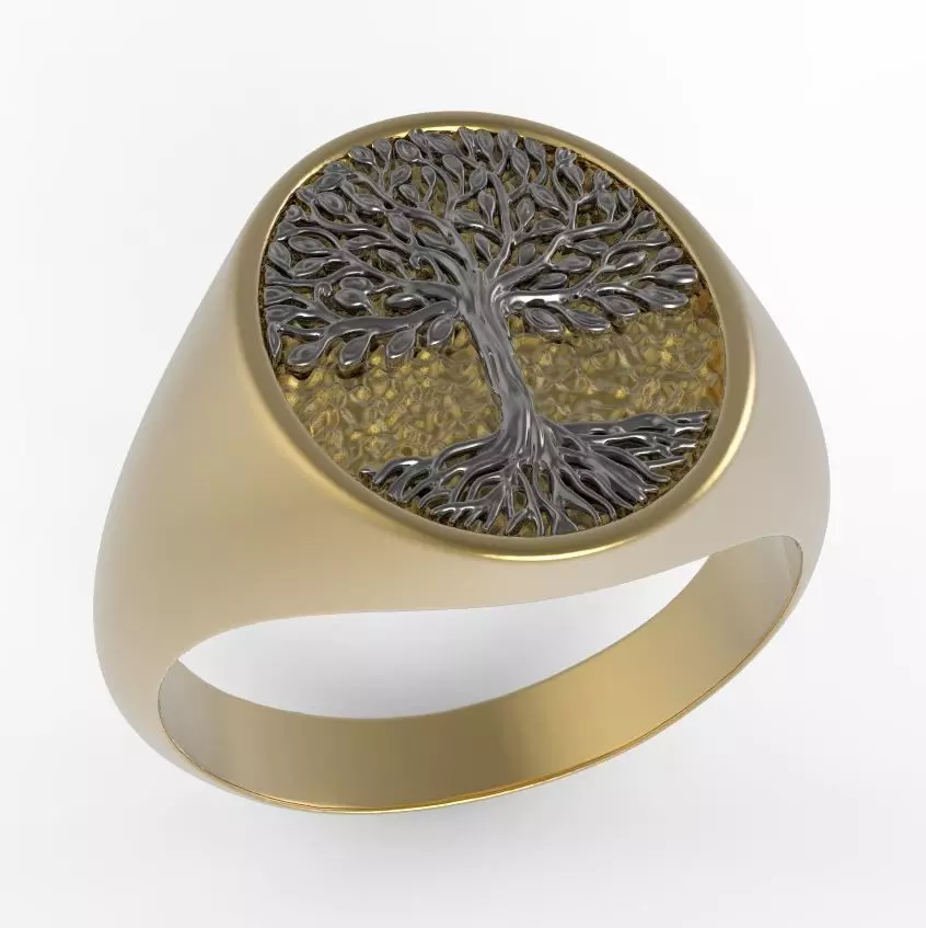 Tree of Life Ring 3D print model_0