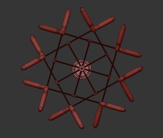 Pierce LED Pendant Oiled Bronze 3D model_3