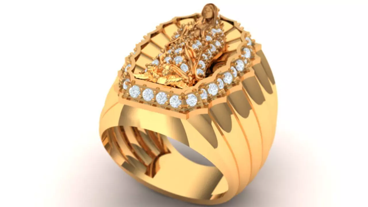 Anillo Virgen de Guadalupe Virgin of Guadalupe Ring 3D print model