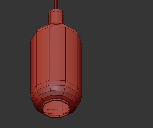 A M P three glass pendant lights hanging 3D model_4