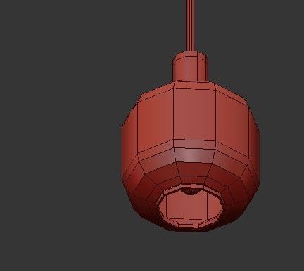 A M P three glass pendant lights hanging 3D model_3