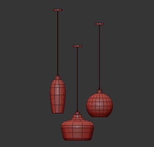 Kyoto Pendant Light 3D model_1