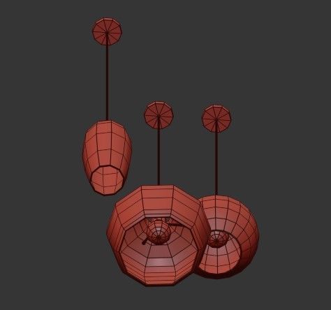 Kyoto Pendant Light 3D model_2